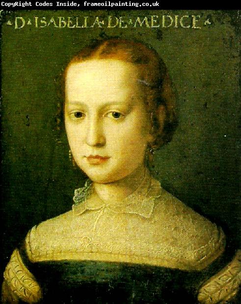 Agnolo Bronzino portratt av isabella di medici